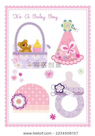 女婴儿帽子,奶嘴,妈咪包 - 背景\/素材,艺术 - 站酷