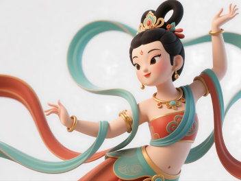 敦煌风格插画图片素材