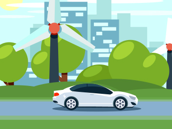 新能源汽车矢量插画图片素材