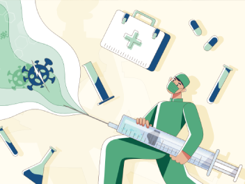 医药疫苗插画图片素材