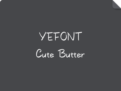 YEFONT Cute Butter