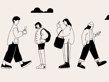 青年人插画图片素材