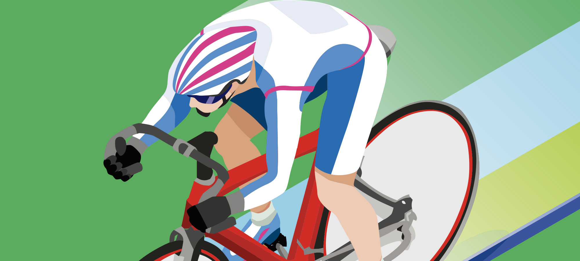 自行车运动插画