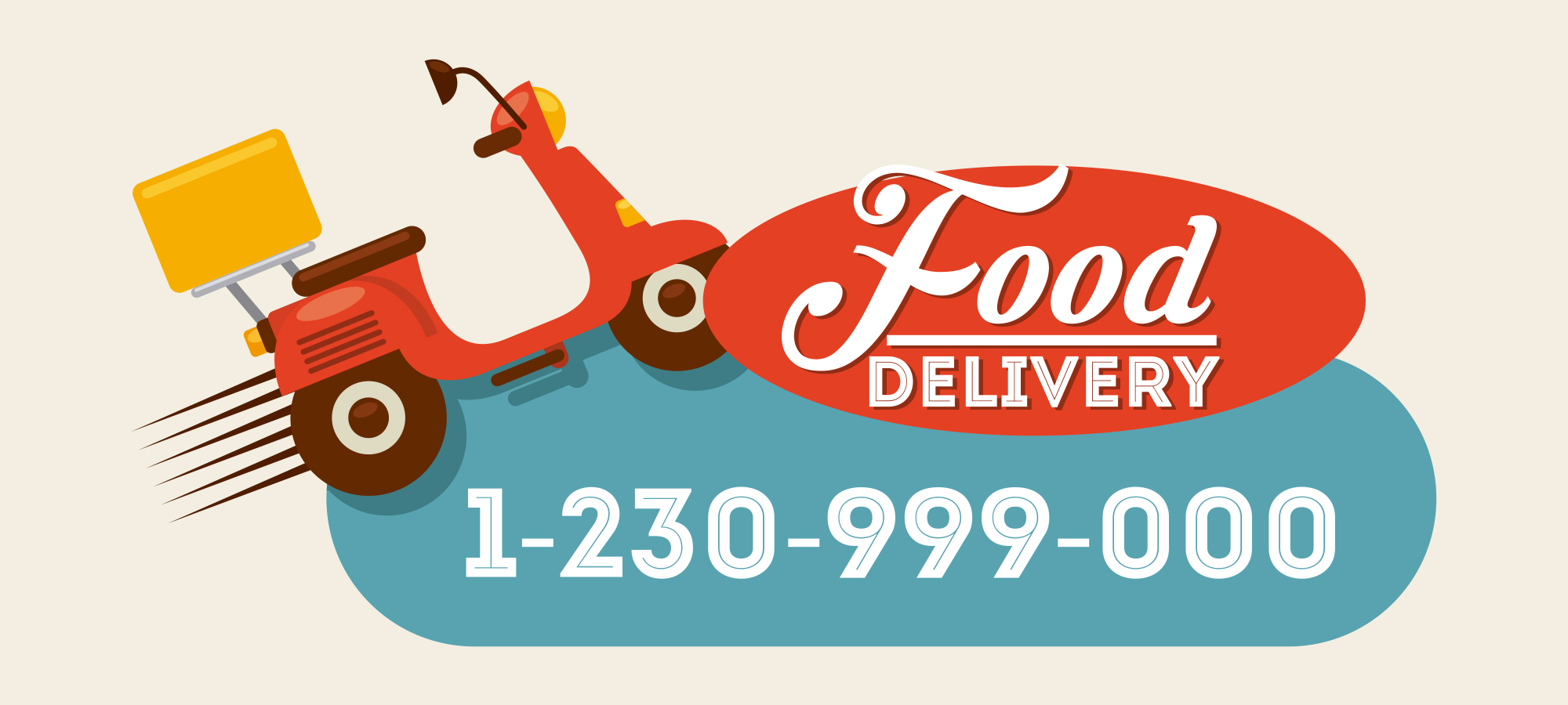 矢量外卖主题插画