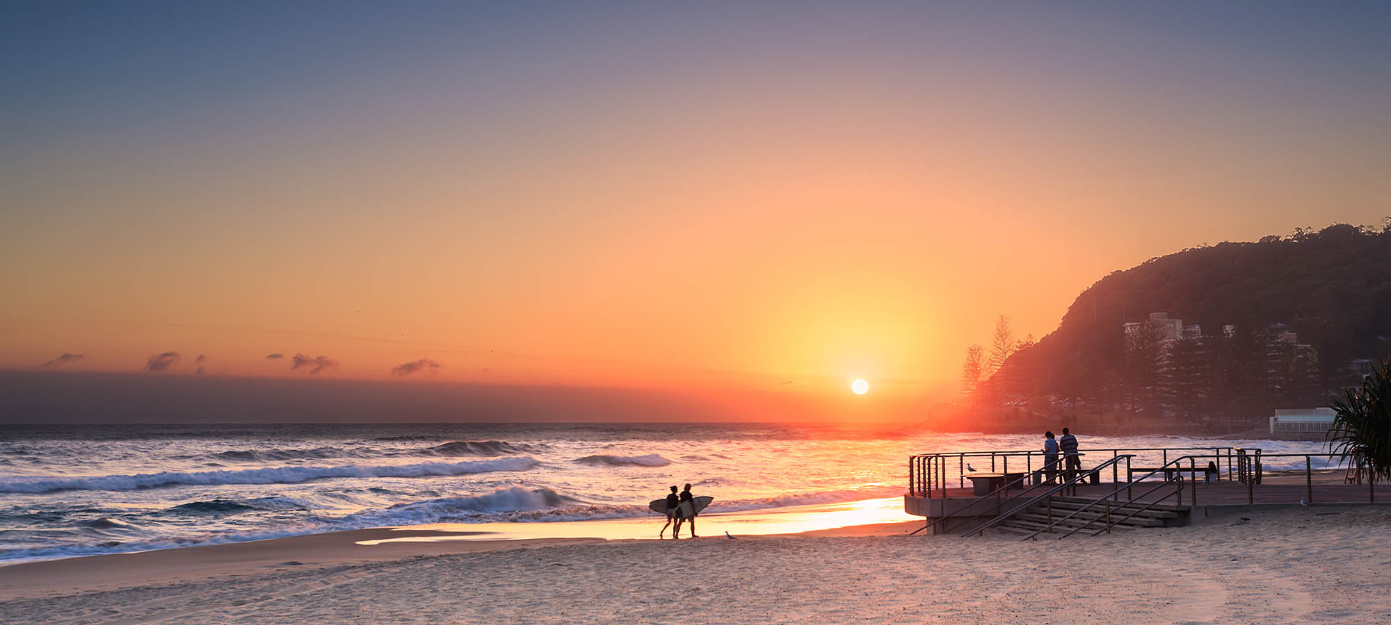 黄金海岸海滩冲浪