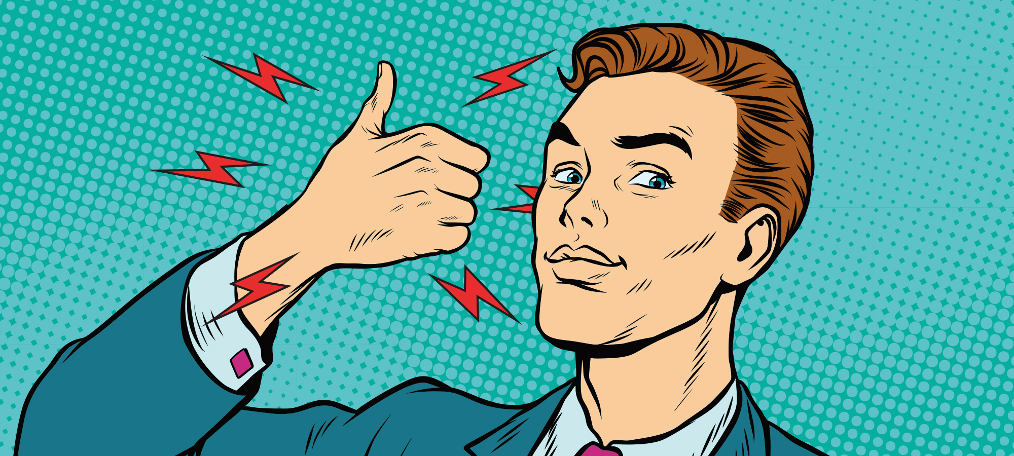 人物点赞矢量插画