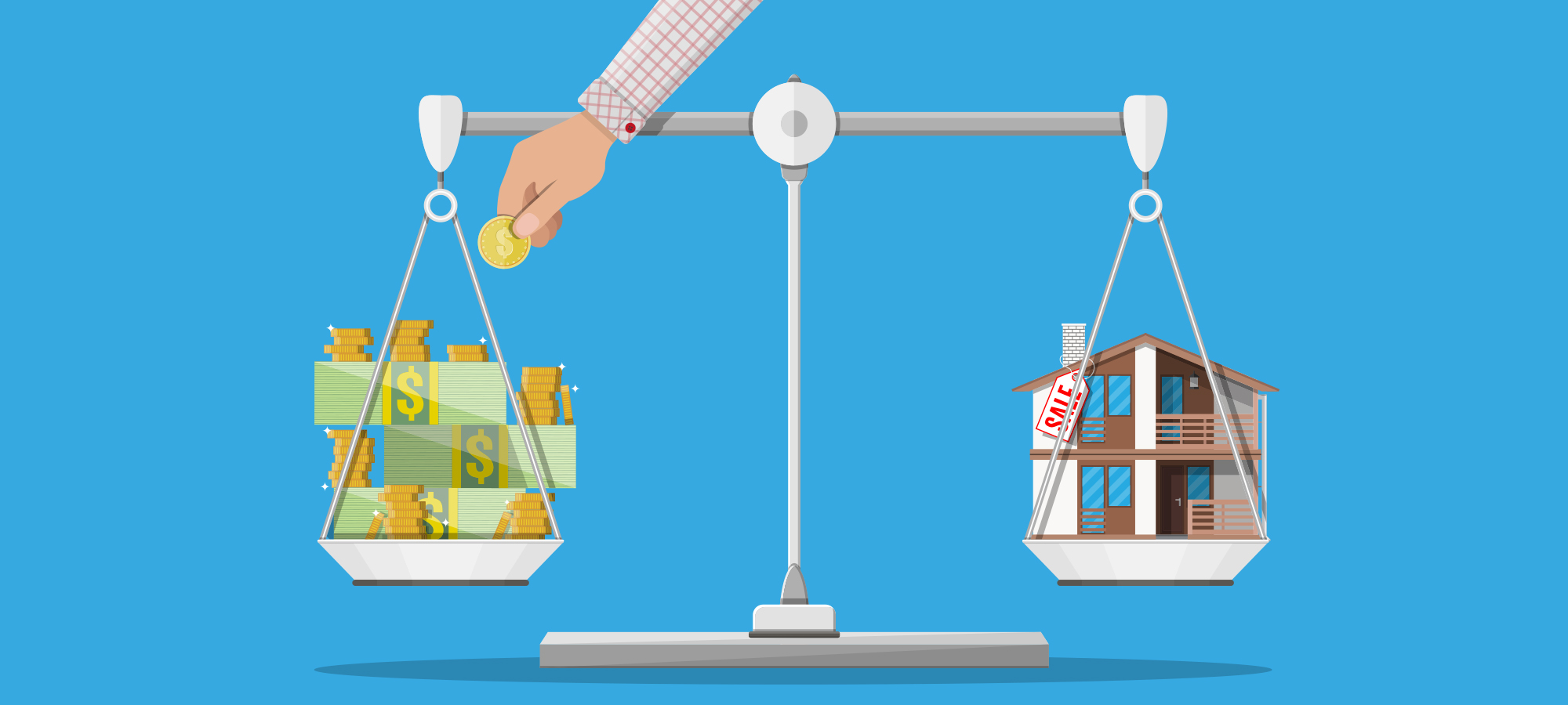 金融抵押概念矢量插画