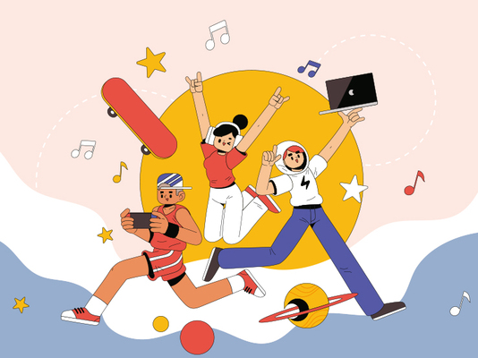 青年节插画图片素材